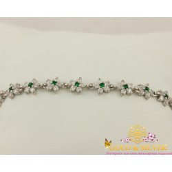 Серебряный браслет цветочки р10085з